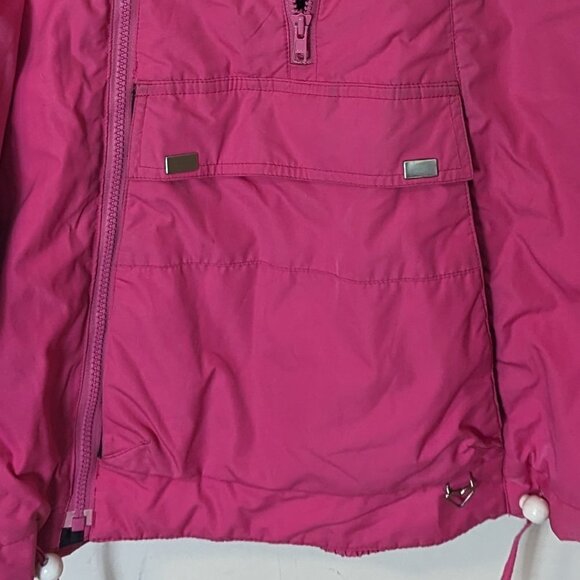 Vintage Obermeyer Jacket Apres Ski Barbie Pink Zippered Kangaroo Pocket Size 12 - Picture 8 of 8